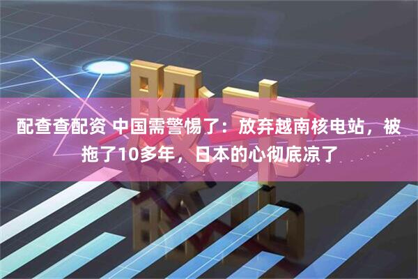 配查查配资 中国需警惕了：放弃越南核电站，被拖了10多年，日本的心彻底凉了